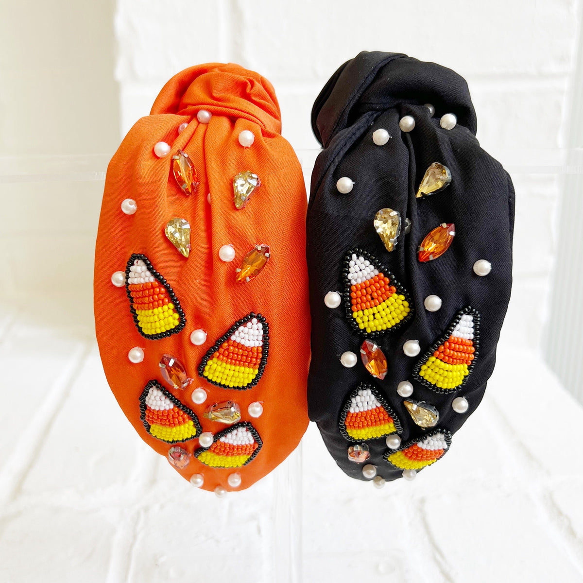 Halloween Candy Headband: Orange & Black Party Outfit