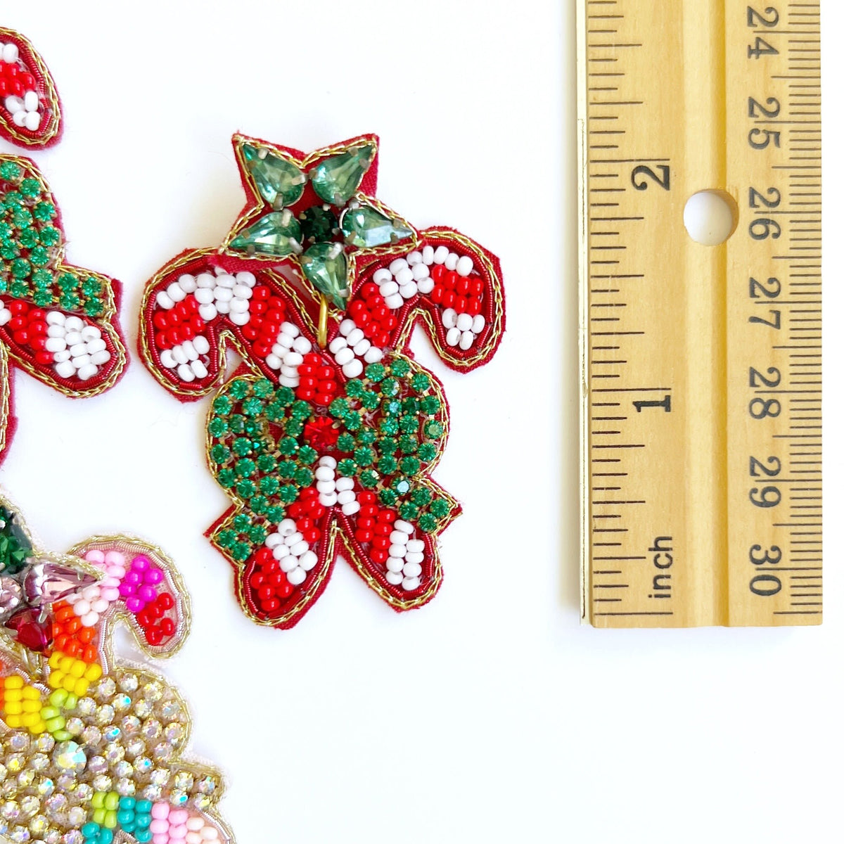 Candy Cane & Bow Earrings