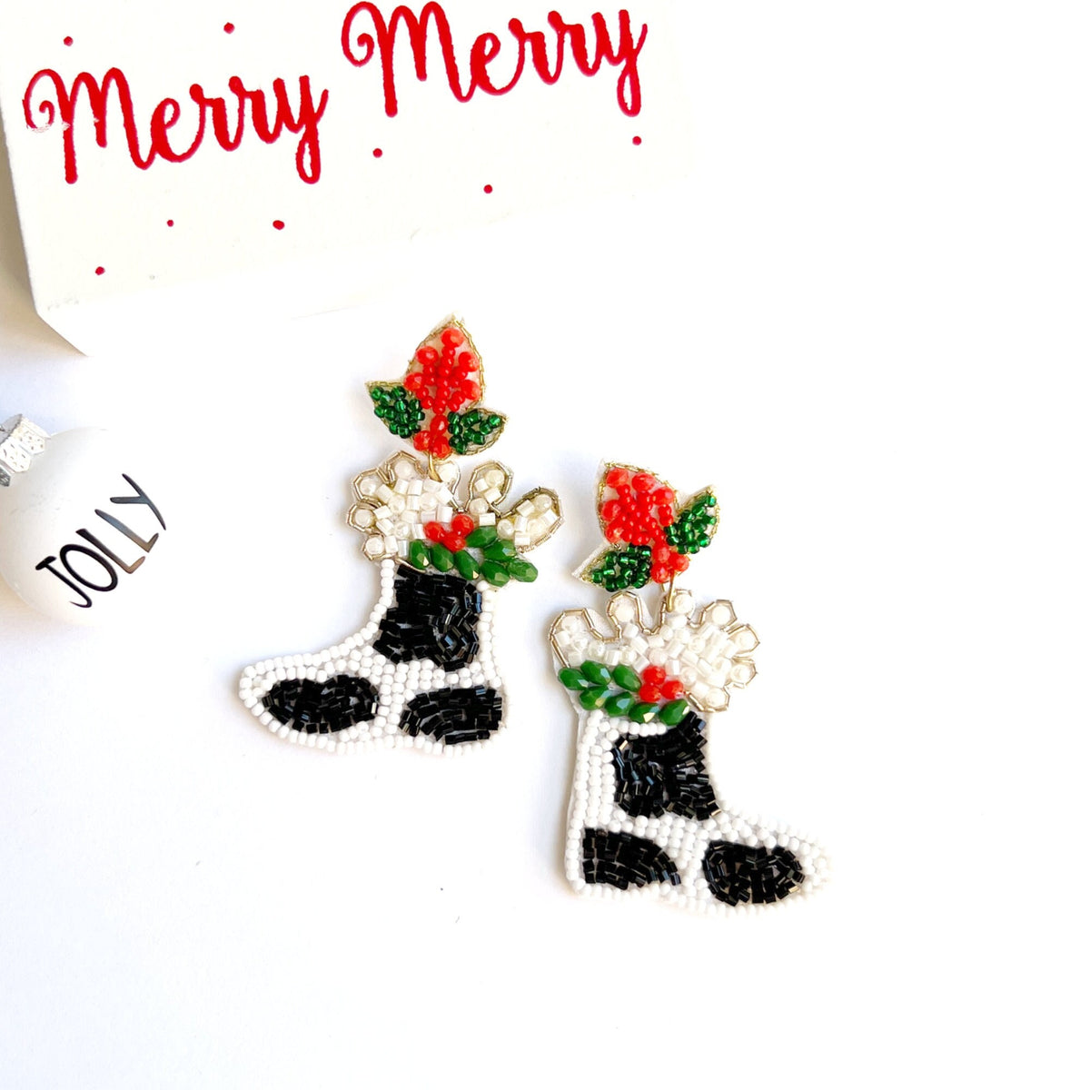 Cow print earrings
