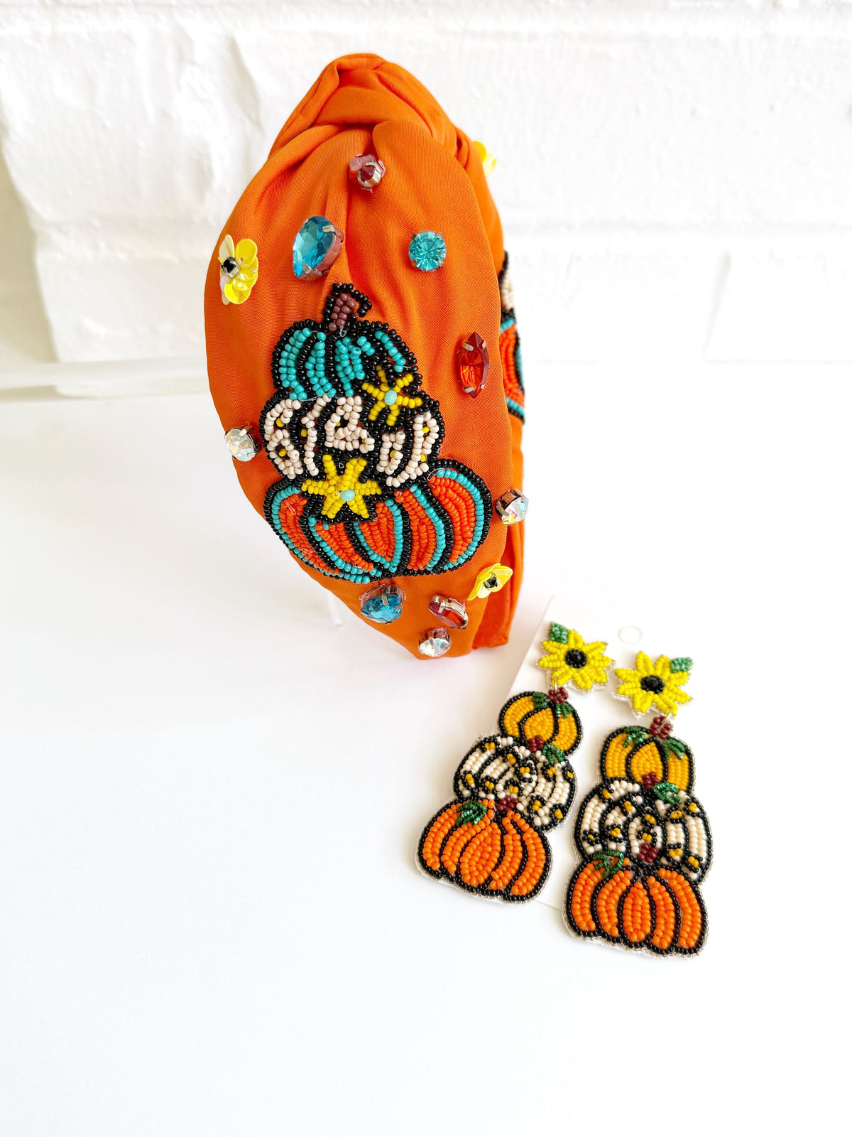 Hand Beaded Fall Pumpkin Earrings, Thanksgiving Jewelry, Fall Accessories