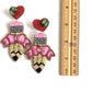 Hand Beaded Pencil Earrings: Teacher Statement Jewelry